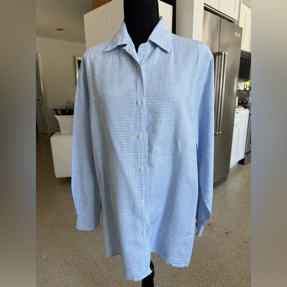 Blue Gingham Women's Buttondown